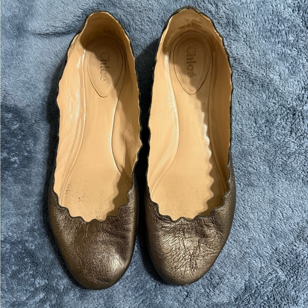 Chloe Metallic Flats